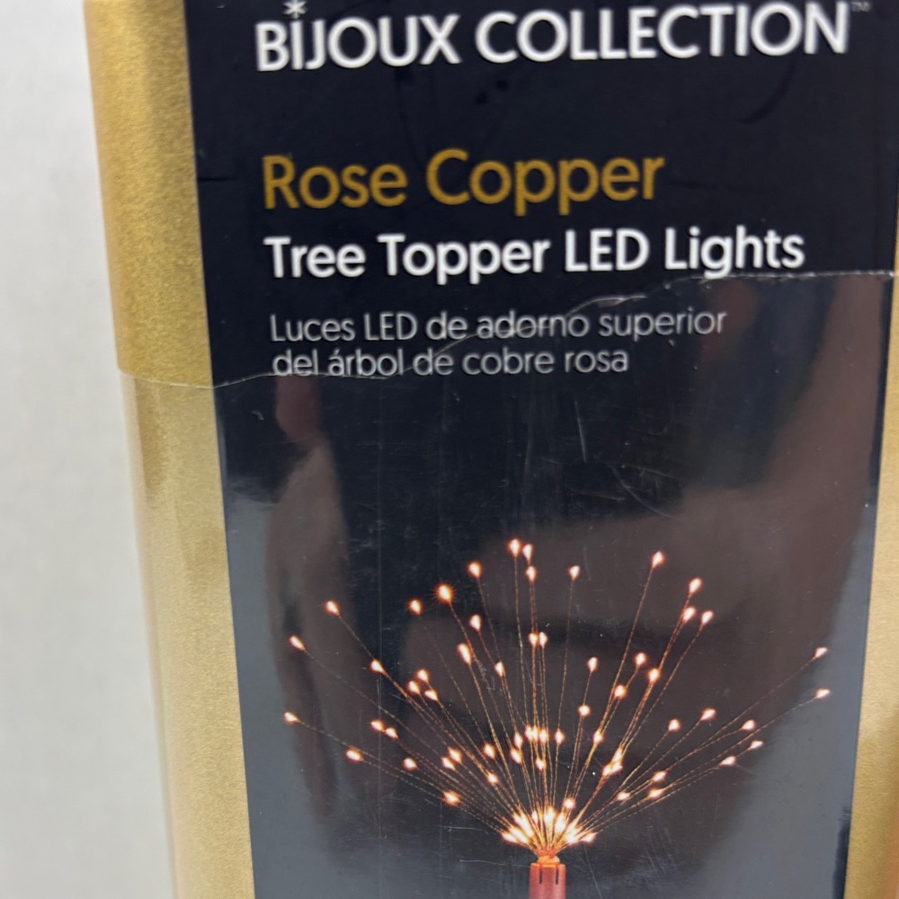 Rose Copper Tree Topper LED Lights
